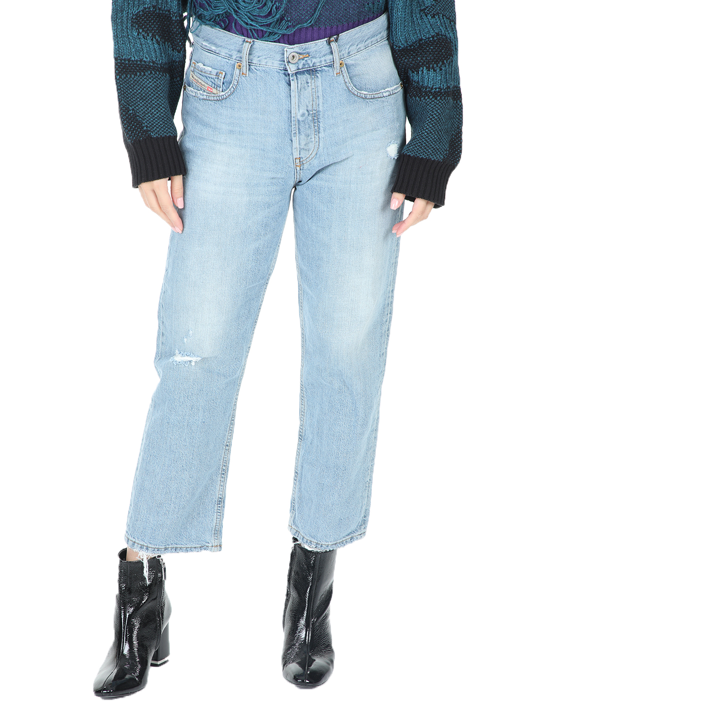 Γυναικεία/Ρούχα/Τζίν/Boyfriend DIESEL - Γυναικείο cropped jean παντελόνι DIESEL ARYEL L.32 μπλε