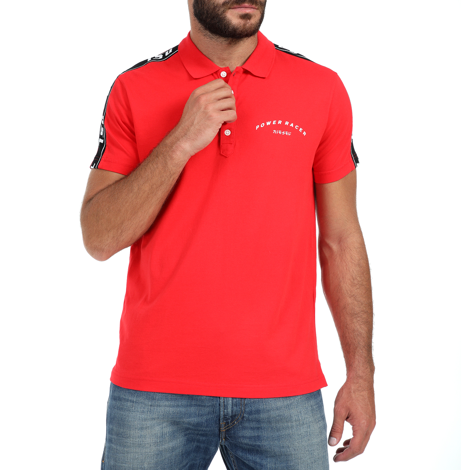 Ανδρικά/Ρούχα/Μπλούζες/Πόλο DIESEL - Ανδρική polo μπλούζα DIESEL T-GOROU POLO κόκκινη