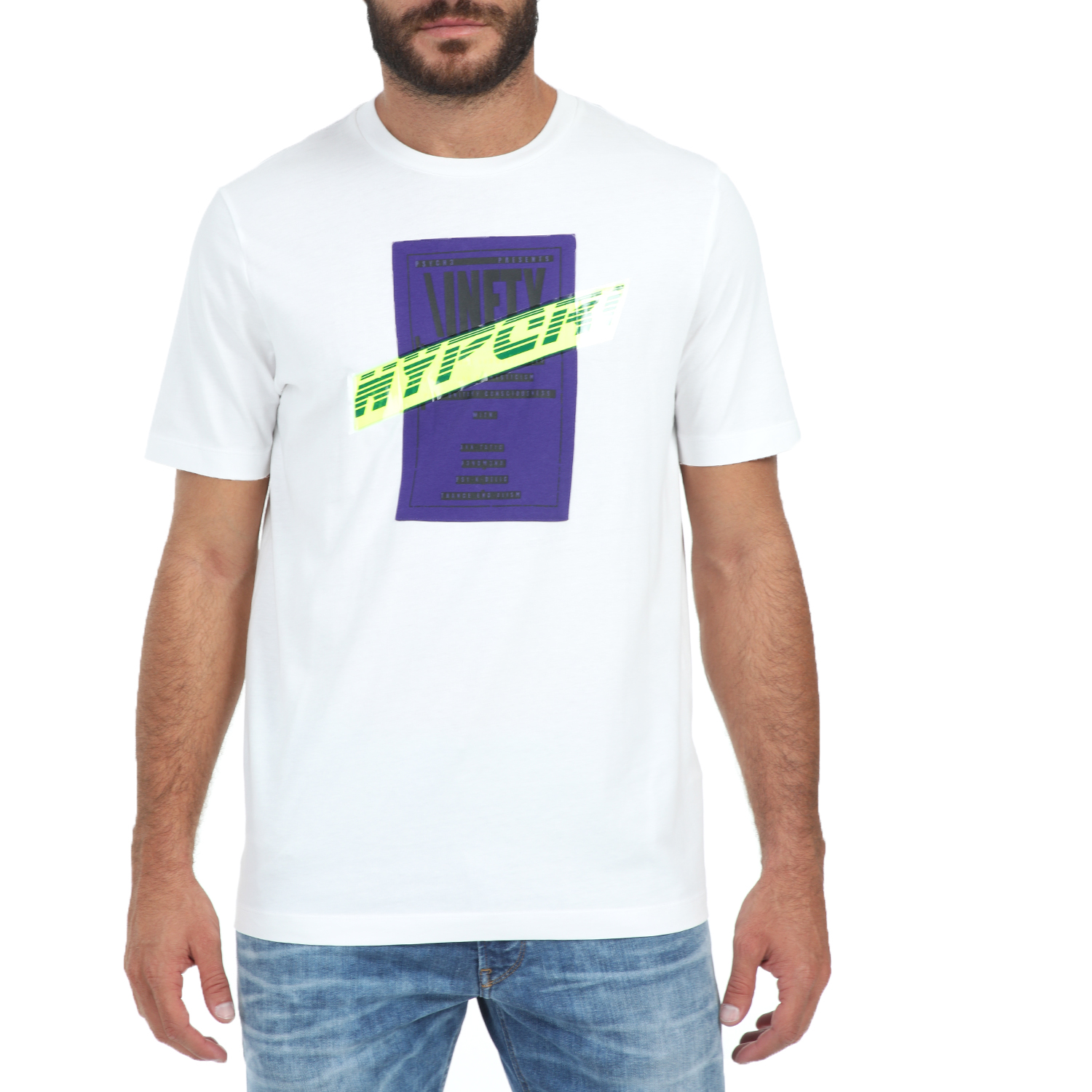 DIESEL Ανδρικό t-shirt DIESEL T-JUST-Y7 MAGLIETTA λευκό