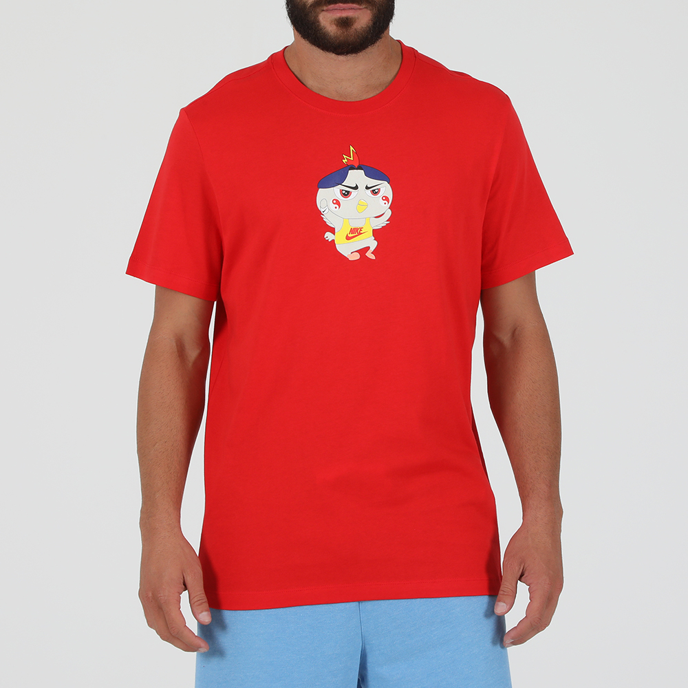Ανδρικά/Ρούχα/Αθλητικά/T-shirt NIKE - Ανδρικό t-shirt NIKE NSW TEE FOOD RAMEN JDI κόκκινο