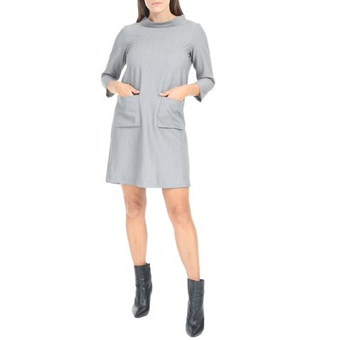 IMPERIAL-Γυναικείο mini φόρεμα IMPERIAL γκρι