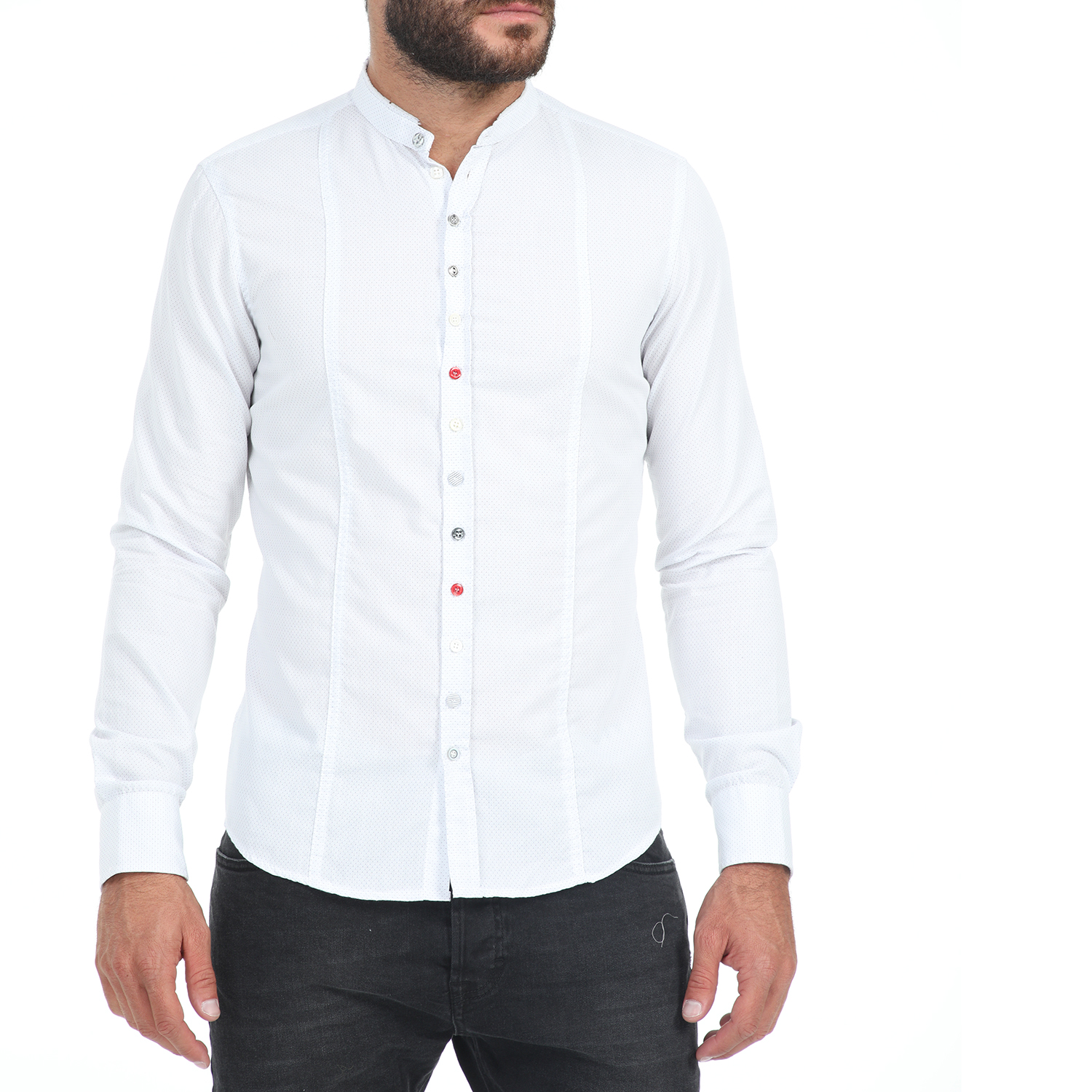 Ανδρικά/Ρούχα/Πουκάμισα/Μακρυμάνικα IMPERIAL - Ανδρικό πουκάμισο IMPERIAL λευκό