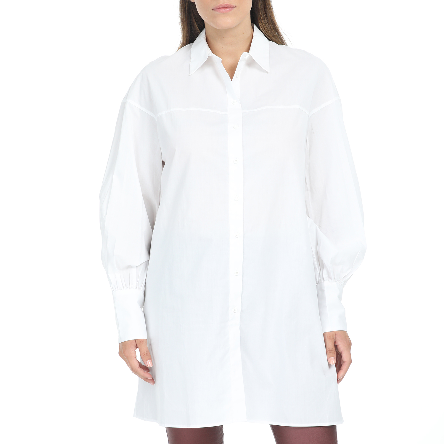 Γυναικεία/Ρούχα/Πουκάμισα/Μακρυμάνικα IMPERIAL - Γυναικείο μακρύ πουκάμισο IMPERIAL λευκό