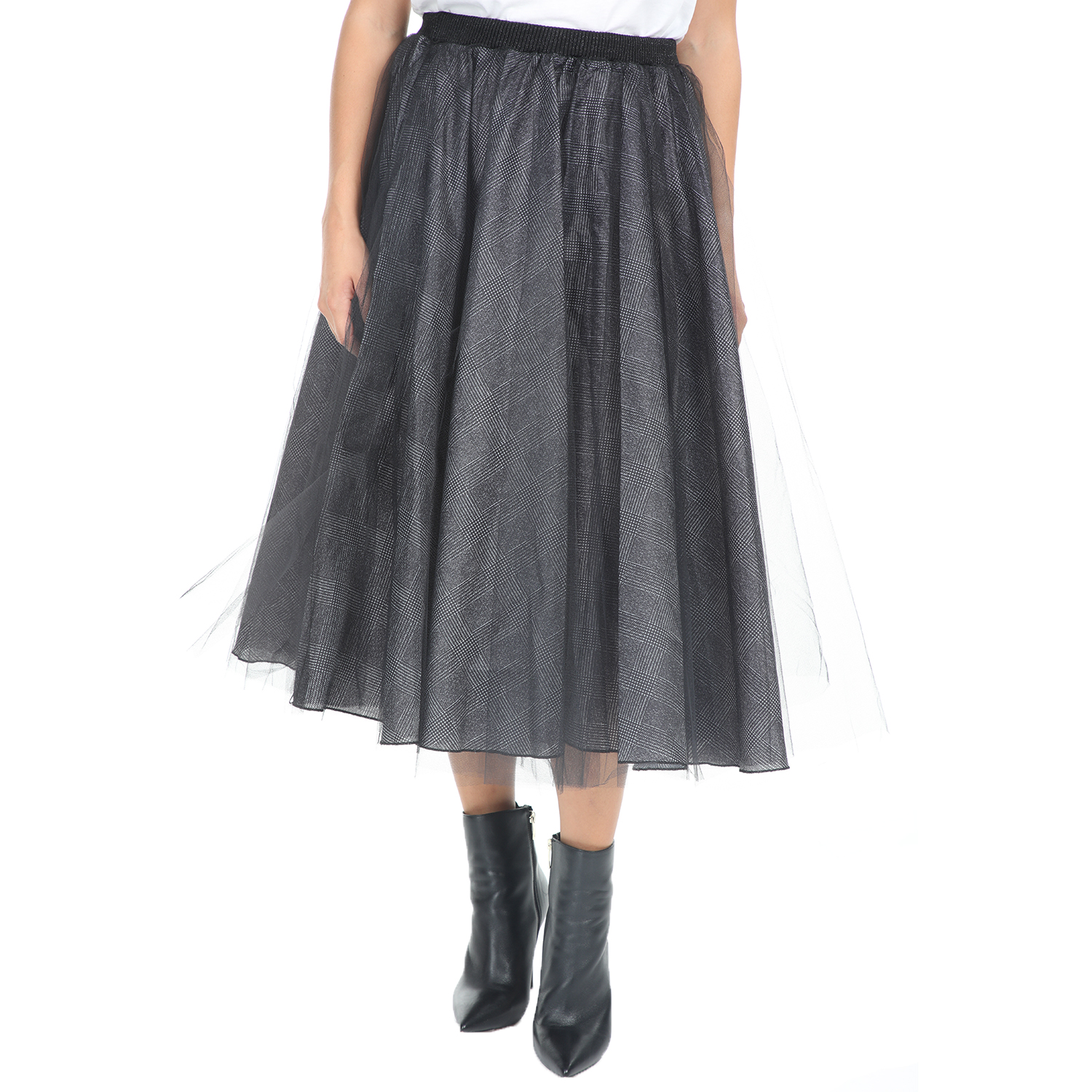 Γυναικεία/Ρούχα/Φούστες/Μέχρι το γόνατο IMPERIAL - Γυναικεία midi φούστα IMPERIAL μαύρη