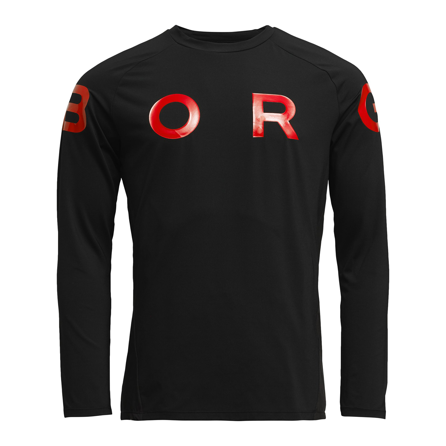 BJORN BORG Ανδρική αθλητική μπλούζα BJORN BORG μαύρη κόκκινη