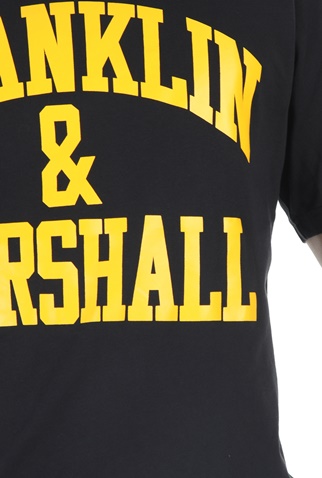 FRANKLIN & MARSHALL-Ανδρικό t-shirt FRANKLIN & MARSHALL 20/1 JERSEY μαύρο