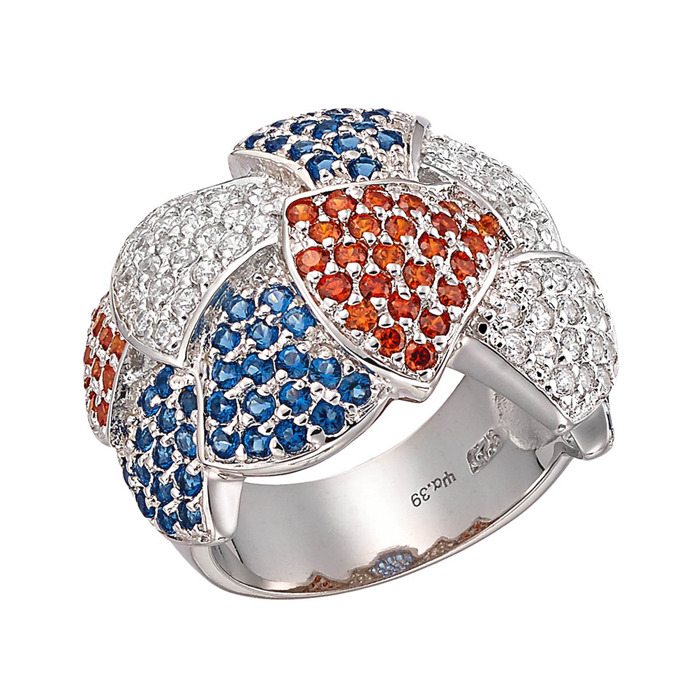 Γυναικεία/Αξεσουάρ/Κοσμήματα/Δαχτυλίδια VOGUE - Γυναικείο ασημένιο δαχτυλίδι VOGUE μπλε πορτοκαλί