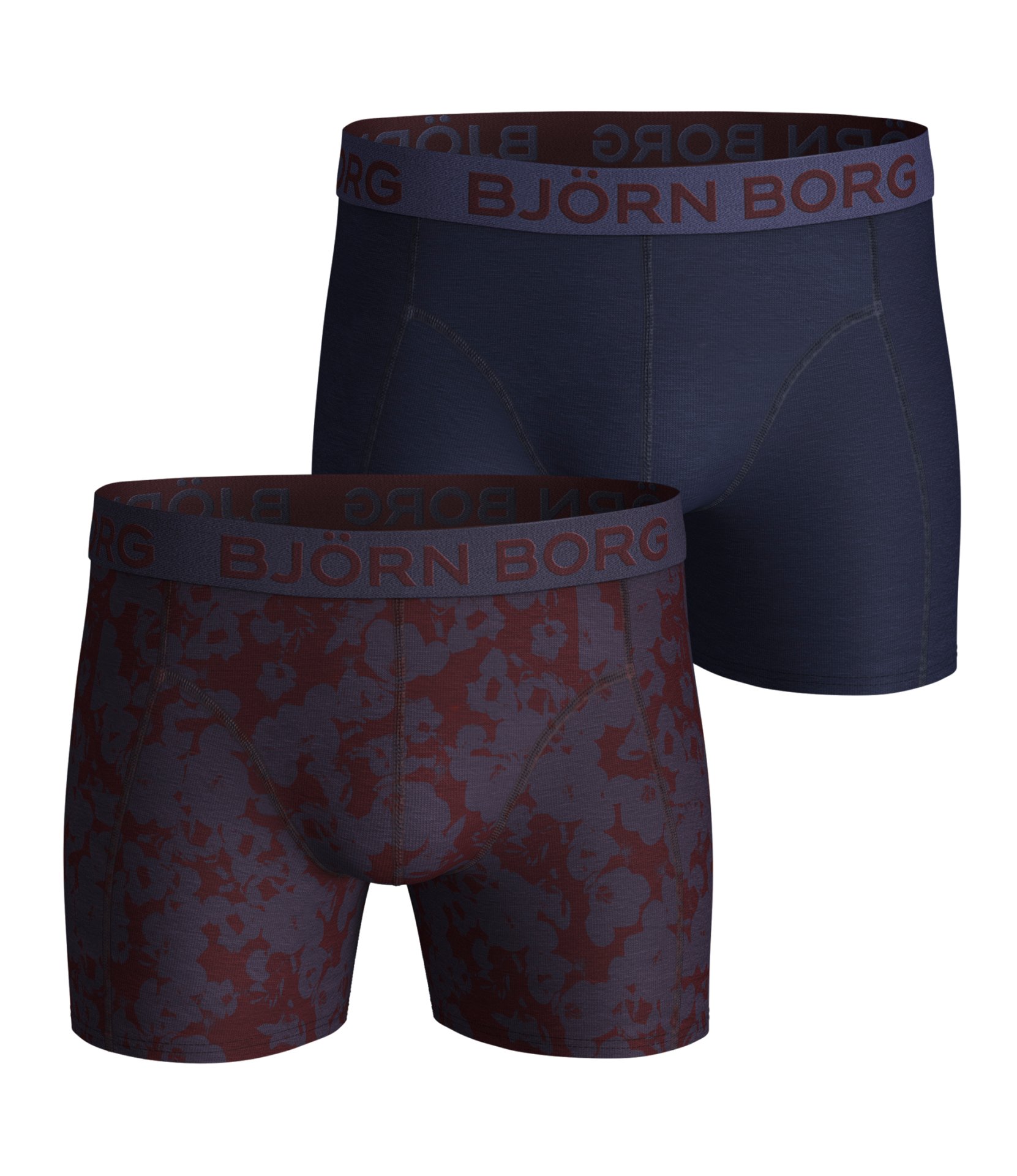 BJORN BORG - Ανδρικά εσώρουχα boxer σετ των 2 BJORN BORG μπλε - μπορντό