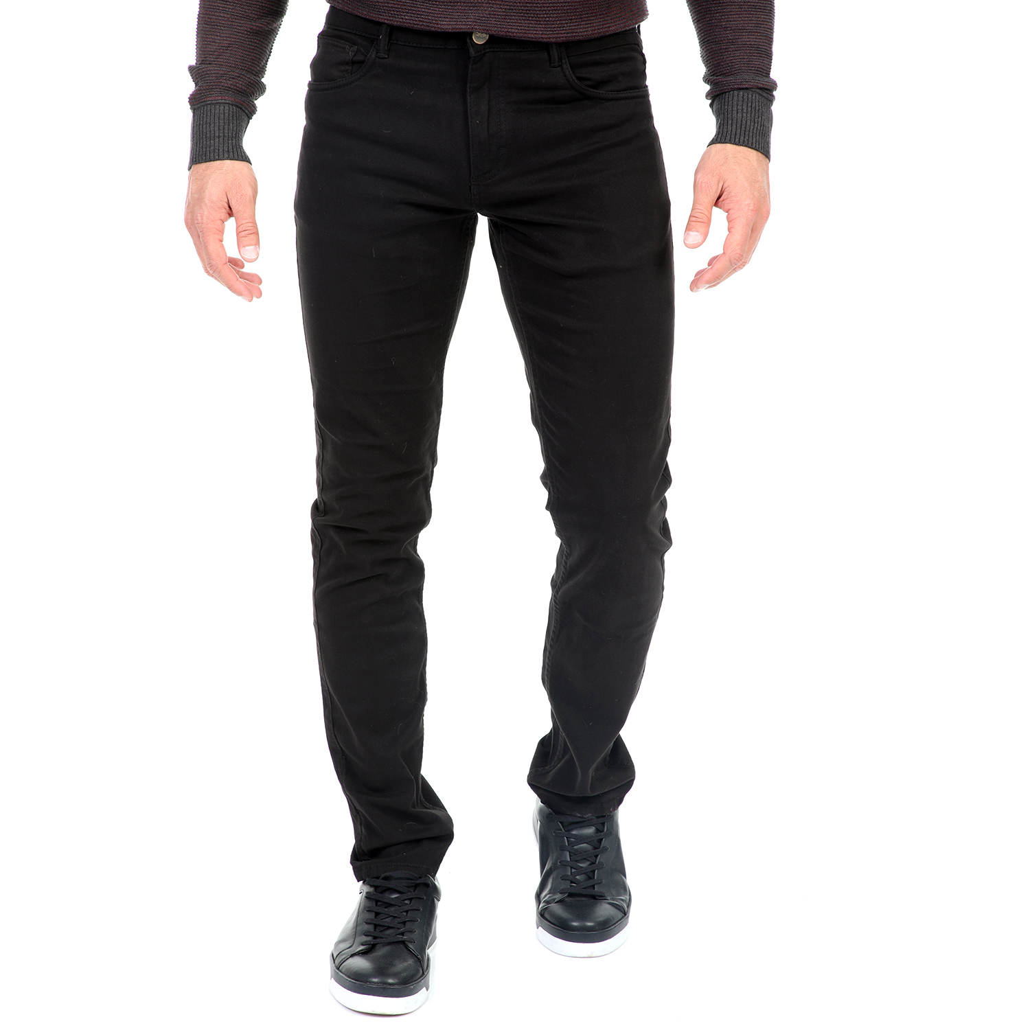 GREENWOOD - Ανδρικό υφασμάτινο παντελόνι GREENWOOD μαύρο Ανδρικά/Ρούχα/Παντελόνια/Ισια Γραμμή