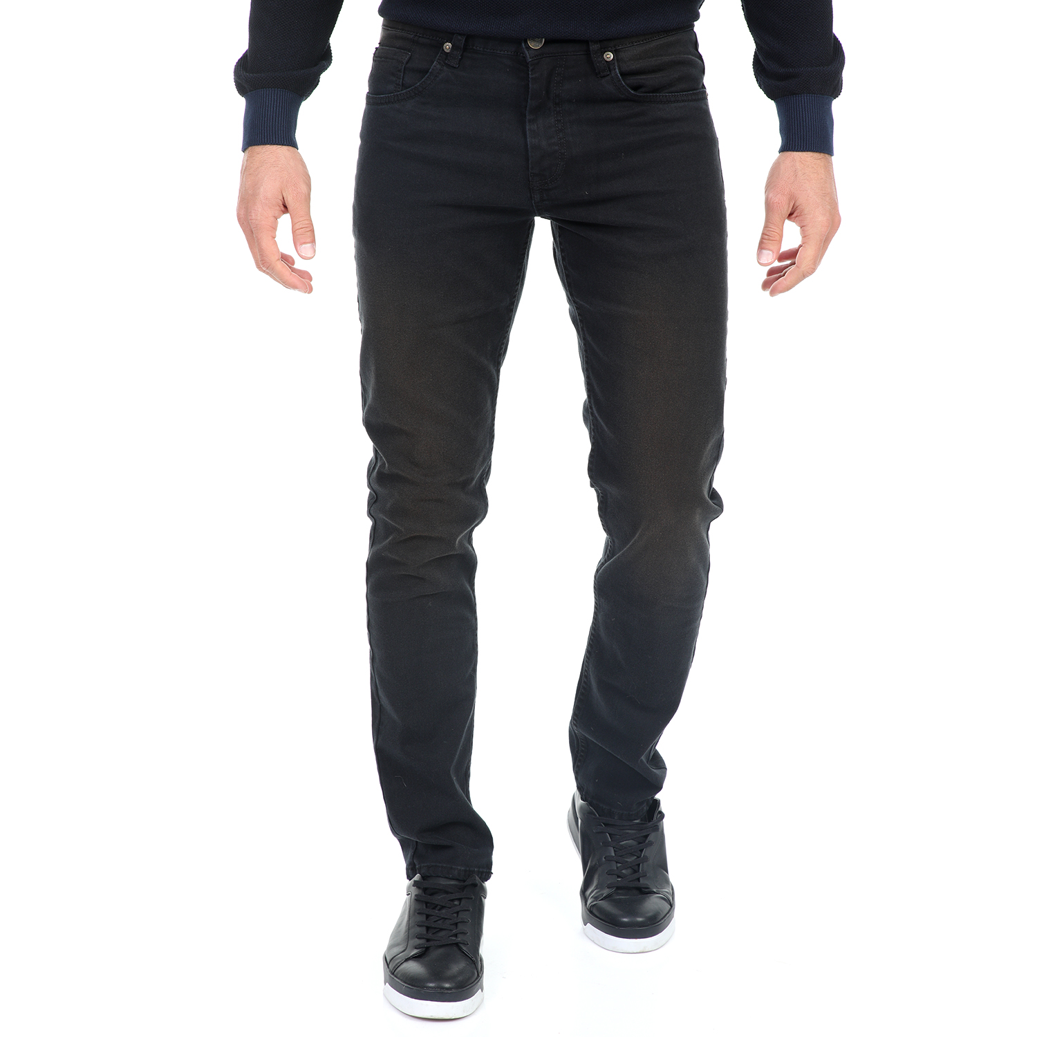BATTERY Ανδρικό jean παντελόνι BATTERY μαύρο