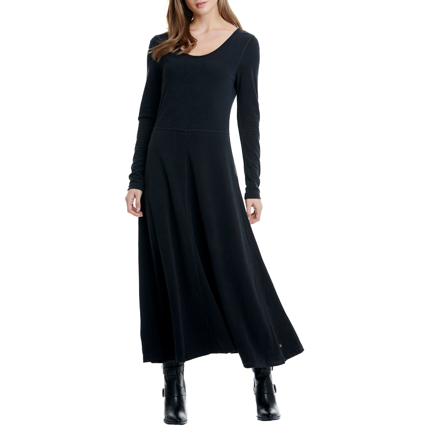 Γυναικεία/Ρούχα/Φορέματα/Μάξι FUNKY BUDDHA - Γυναικείο maxi φόρεμα FUNKY BUDDHA μαύρο
