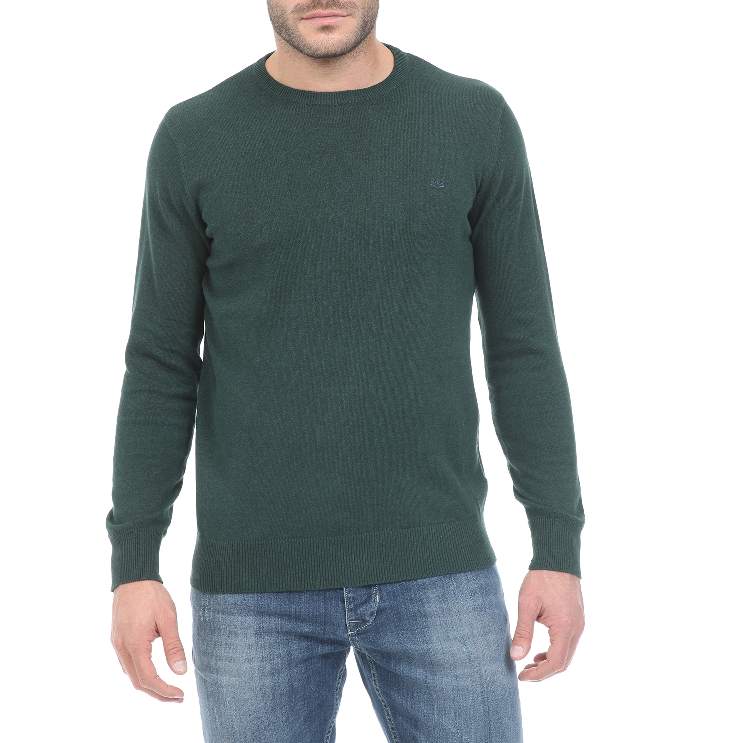 FUNKY BUDDHA - Ανδρική πλεκτή μπλούζα FUNKY BUDDHA πράσινη