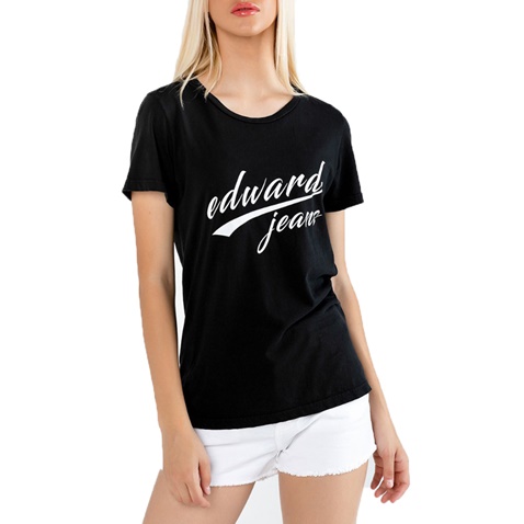 EDWARD JEANS-Γυναικείο t-shirt EDWARD JEANS JEANNIE μαύρο