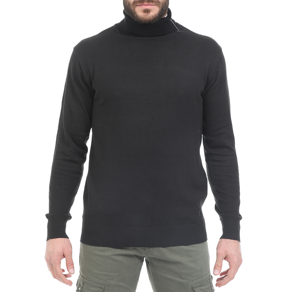 Ανδρικά/Ρούχα/Πλεκτά-Ζακέτες/Πουλόβερ CATAMARAN SAILWEAR - Ανδρική πλεκτή μπλούζα ζιβάγκο CATAMARAN SAILWEAR μαύρη (μεγάλα μεγέθη)