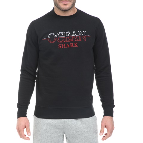OCEAN SHARK-Ανδρική φούτερ μπλούζα OCEAN SHARK μαύρη