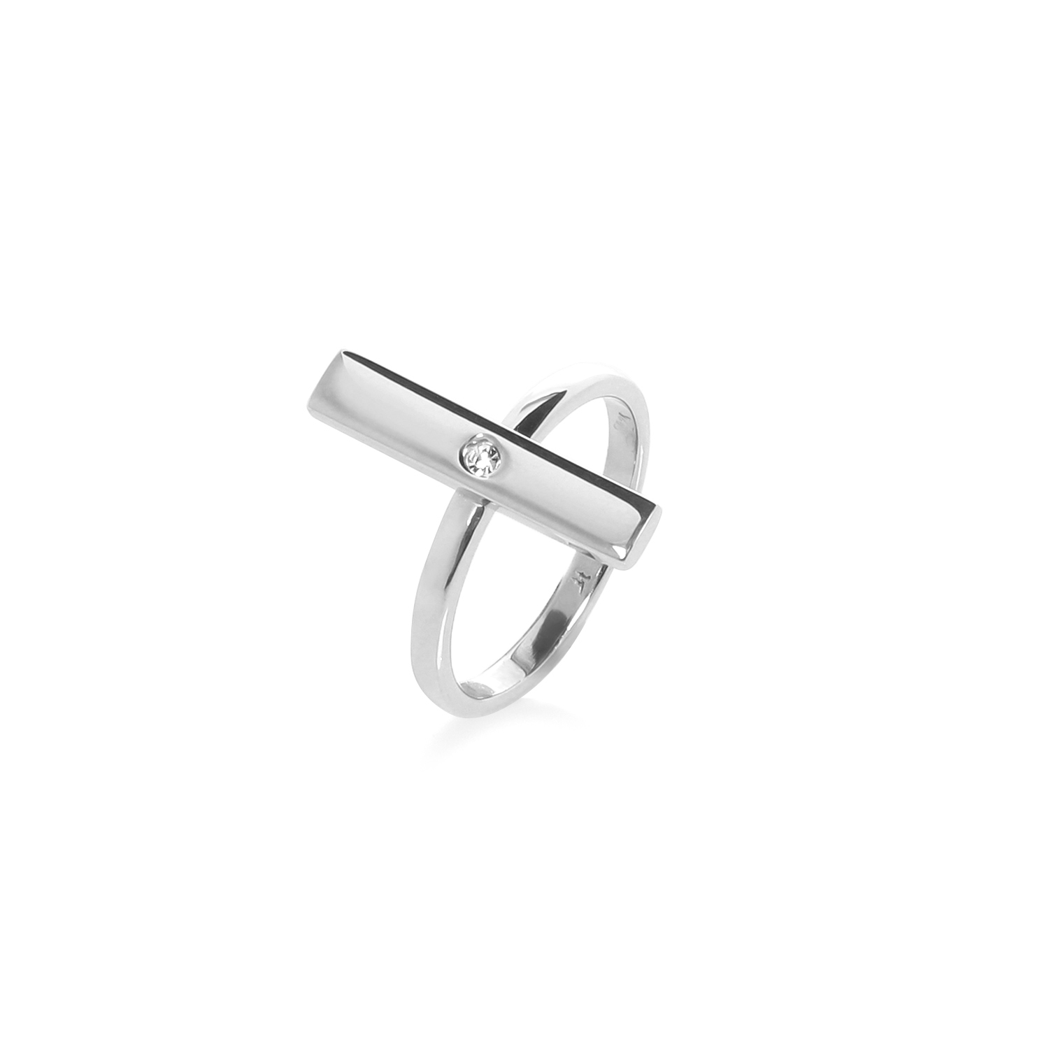 Γυναικεία/Αξεσουάρ/Κοσμήματα/Δαχτυλίδια FOLLI FOLLIE - Γυναικείο ασημένιο δαχτυλίδι FOLLI FOLLIE PLATE ασημί