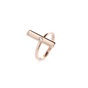 FOLLI FOLLIE-Γυναικείο ασημένιο δαχτυλίδι FOLLI FOLLIE PLATE ροζ χρυσό
