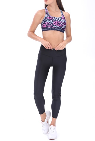 UNDER ARMOUR-Γυναικείο αθλητικό μπουστάκι UNDER ARMOUR Crossback Mid Print μπλε μοβ