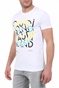 GAUDI-Ανδρικό t-shirt GAUDI FASHION λευκό