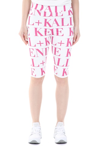 KENDALL + KYLIE-Γυναικείο κοντό κολάν KENDALL + KYLIE λευκό ροζ