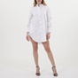 KENDALL+KYLIE-Γυναικείο mini φόρεμα πουκάμισο KENDALL+KYLIE KKW.1S1.030.018 λευκό