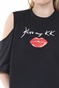 KENDALL + KYLIE-Γυναικεία μπλούζα KENDALL + KYLIE KISS MY LIPS μαύρη