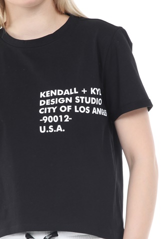 KENDALL + KYLIE-Γυναικείο t-shirt KENDALL + KYLIE CLASSIC LOGO μαύρο