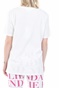 KENDALL + KYLIE-Γυναικείο t-shirt KENDALL + KYLIE LONGFIT LOGO λευκό