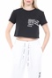 KENDALL + KYLIE-Γυναικείο t-shirt KENDALL + KYLIE CROPPED LOGO μαύρο