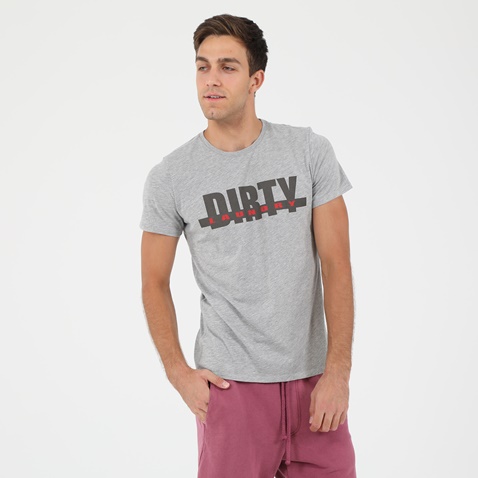 DIRTY LAUNDRY-Ανδρικό t-shirt DIRTY LAUNDRY γκρι