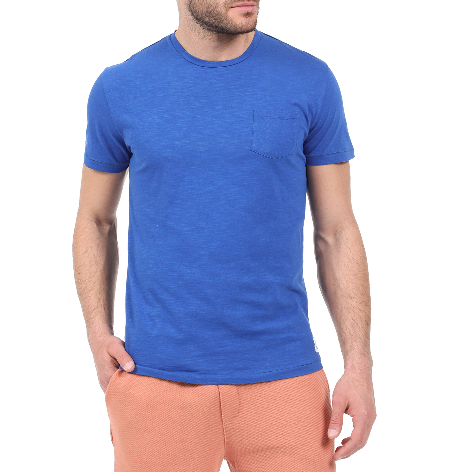 Ανδρικά/Ρούχα/Μπλούζες/Κοντομάνικες DIRTY LAUNDRY - Ανδρική κοντομάνικη μπλούζα DIRTY LAUNDRY μπλε