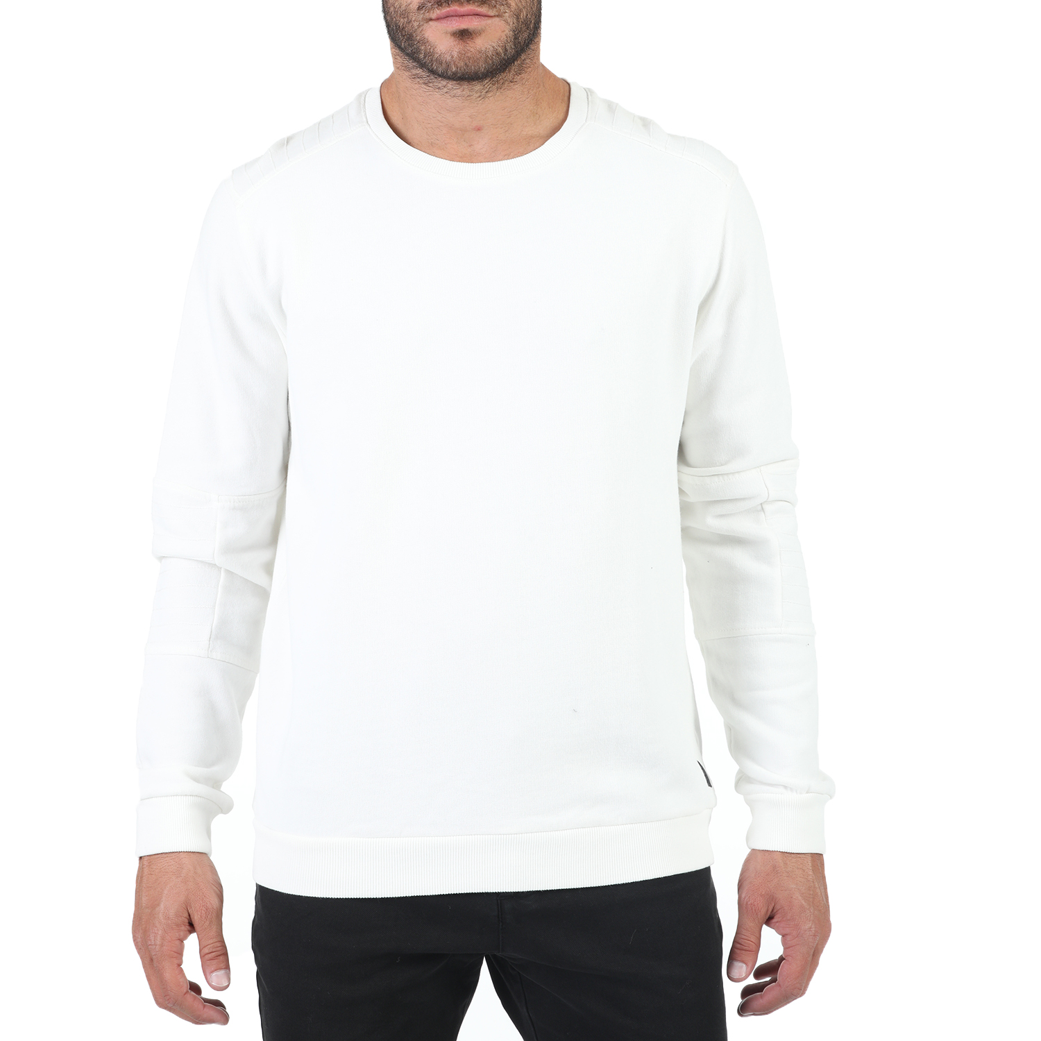 Ανδρικά/Ρούχα/Φούτερ/Μπλούζες DIRTY LAUNDRY - Ανδρική μπλούζα φούτερ DIRTY LAUNDRY λευκή