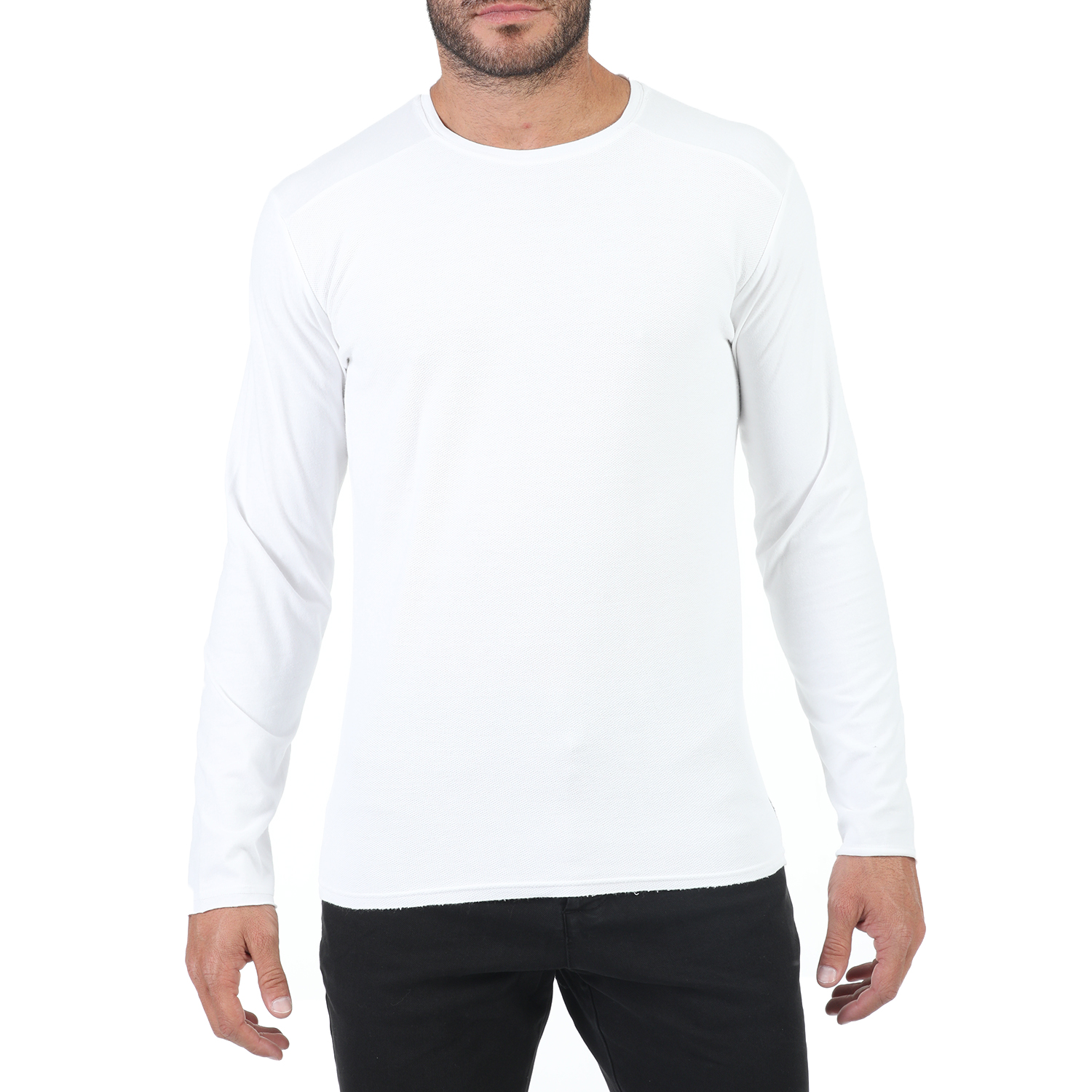 Ανδρικά/Ρούχα/Μπλούζες/Μακρυμάνικες DIRTY LAUNDRY - Ανδρική μακρυμάνικη μπλούζα DIRTY LAUNDRY λευκή