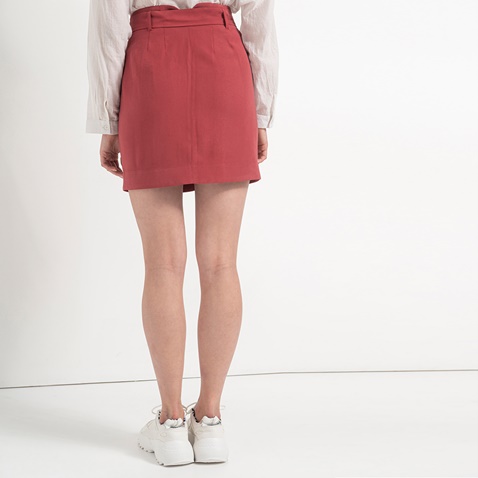 ATTRATTIVO-Γυναικεία mini φούστα ATTRATTIVO κεραμιδί