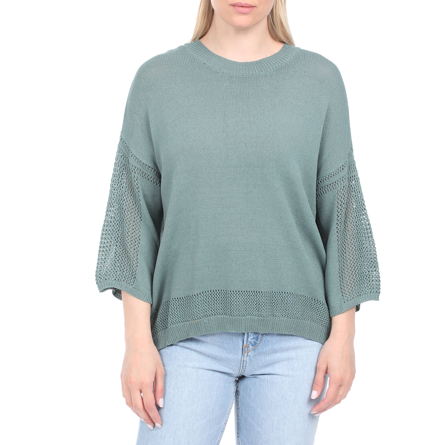 Γυναικεία/Ρούχα/Πλεκτά-Ζακέτες/Πουλόβερ ALE - Γυναικεία πλεκτή μπλούζα 'ALE πράσινη