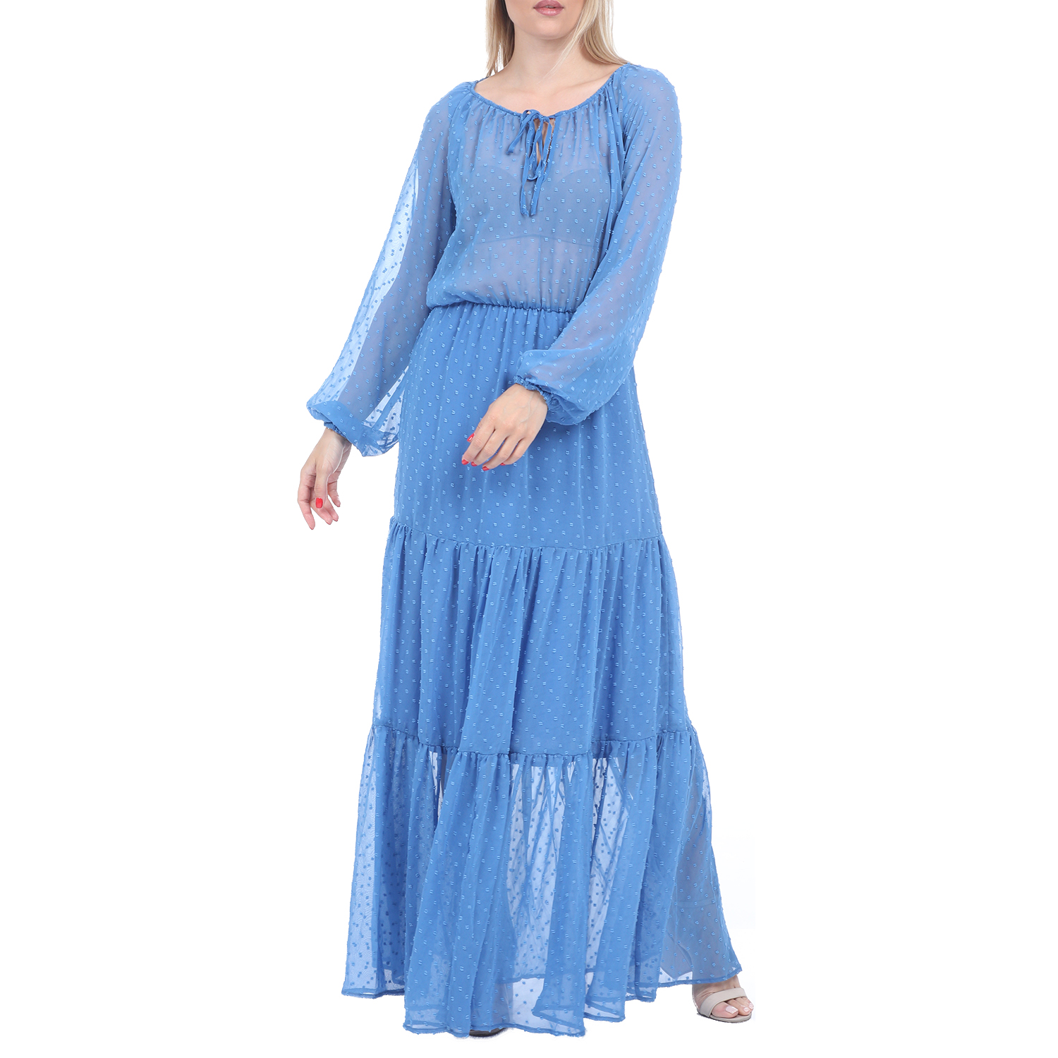 'ALE Γυναικείο μακρύ φόρεμα 'ALE μπλε