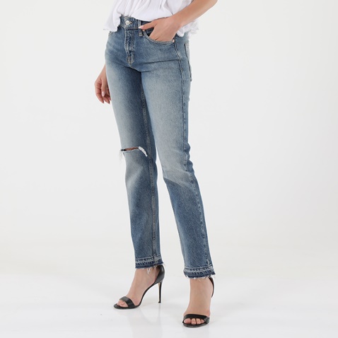 FREE PEOPLE COLLECTION-Γυναικείο jean παντελόνι FREE PEOPLE COLLECTION FPC.0W9.020.002 SLIM BOYFRIEND μπλε