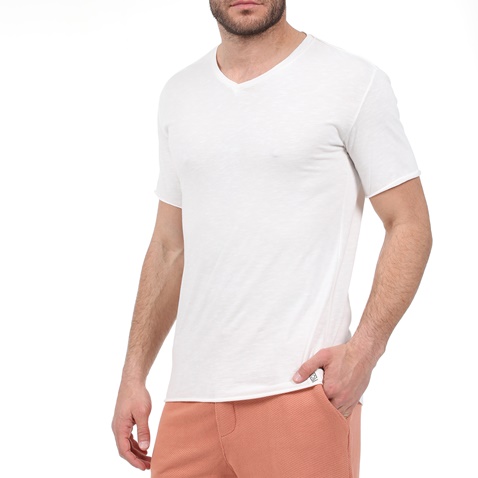 DIRTY LAUNDRY-Ανδρική κοντομάνικη μπλούζα DIRTY LAUNDRY λευκή