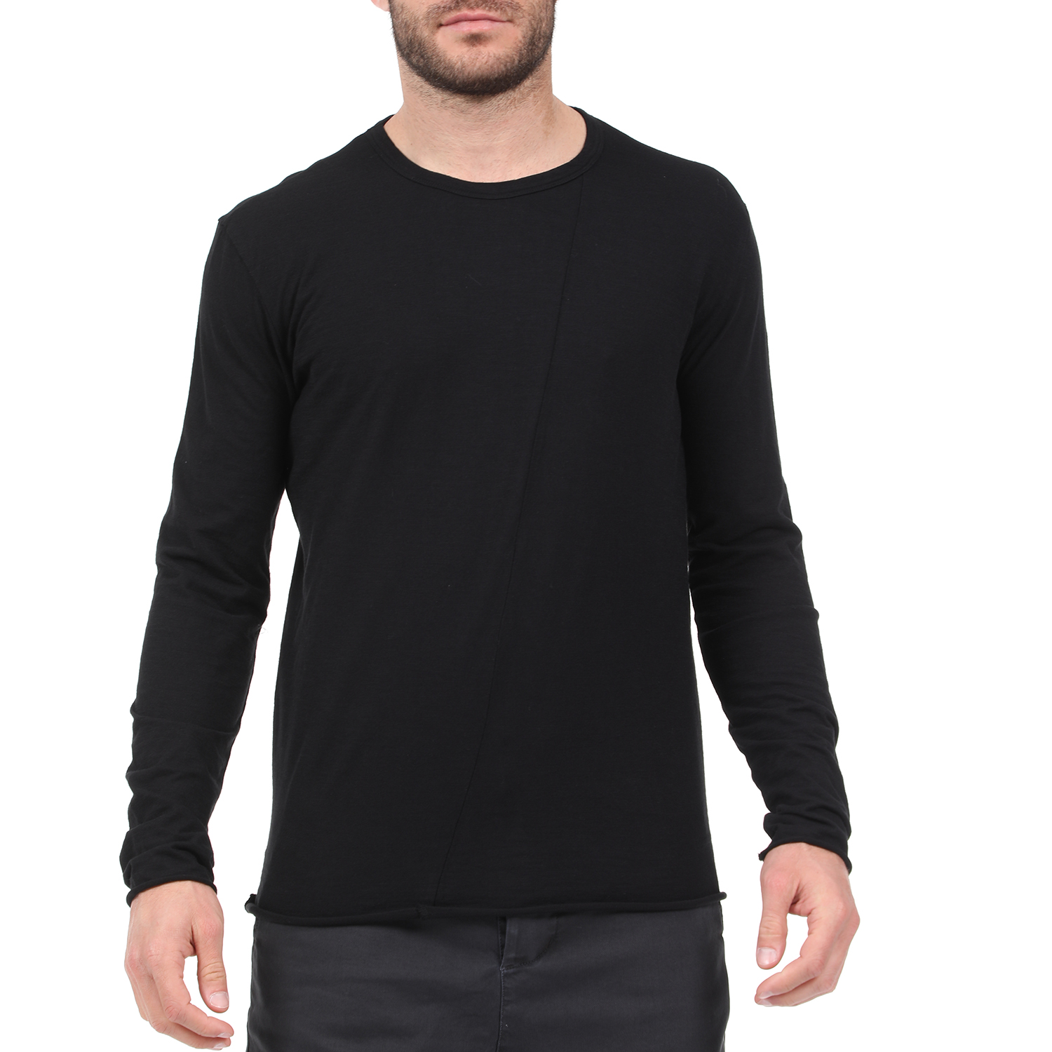 Ανδρικά/Ρούχα/Πλεκτά-Ζακέτες/Πουλόβερ DIRTY LAUNDRY - Ανδρική μακρυμάνικη μπλούζα DIRTY LAUNDRY μαύρη