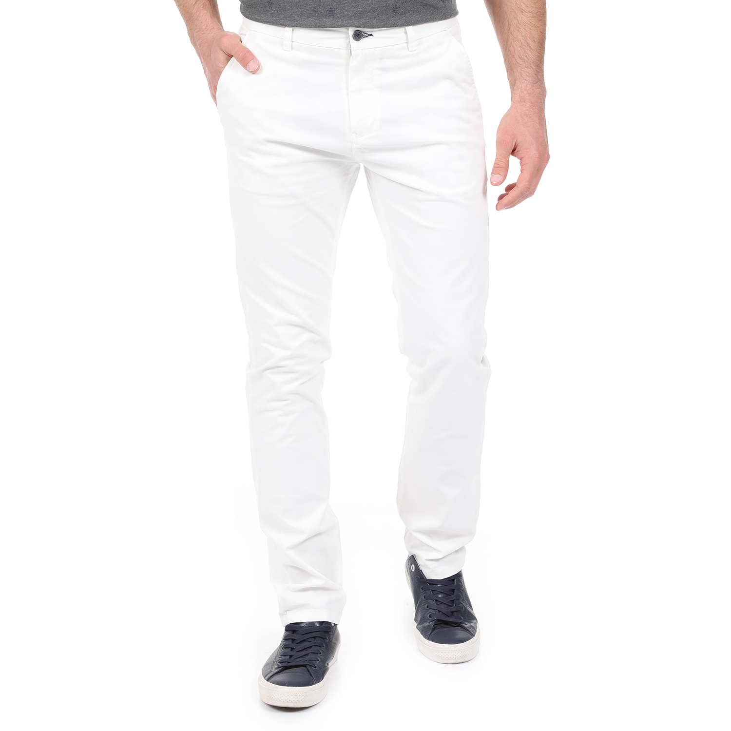 Ανδρικά/Ρούχα/Παντελόνια/Chinos DORS - Ανδρικό chino παντελόνι DORS λευκό