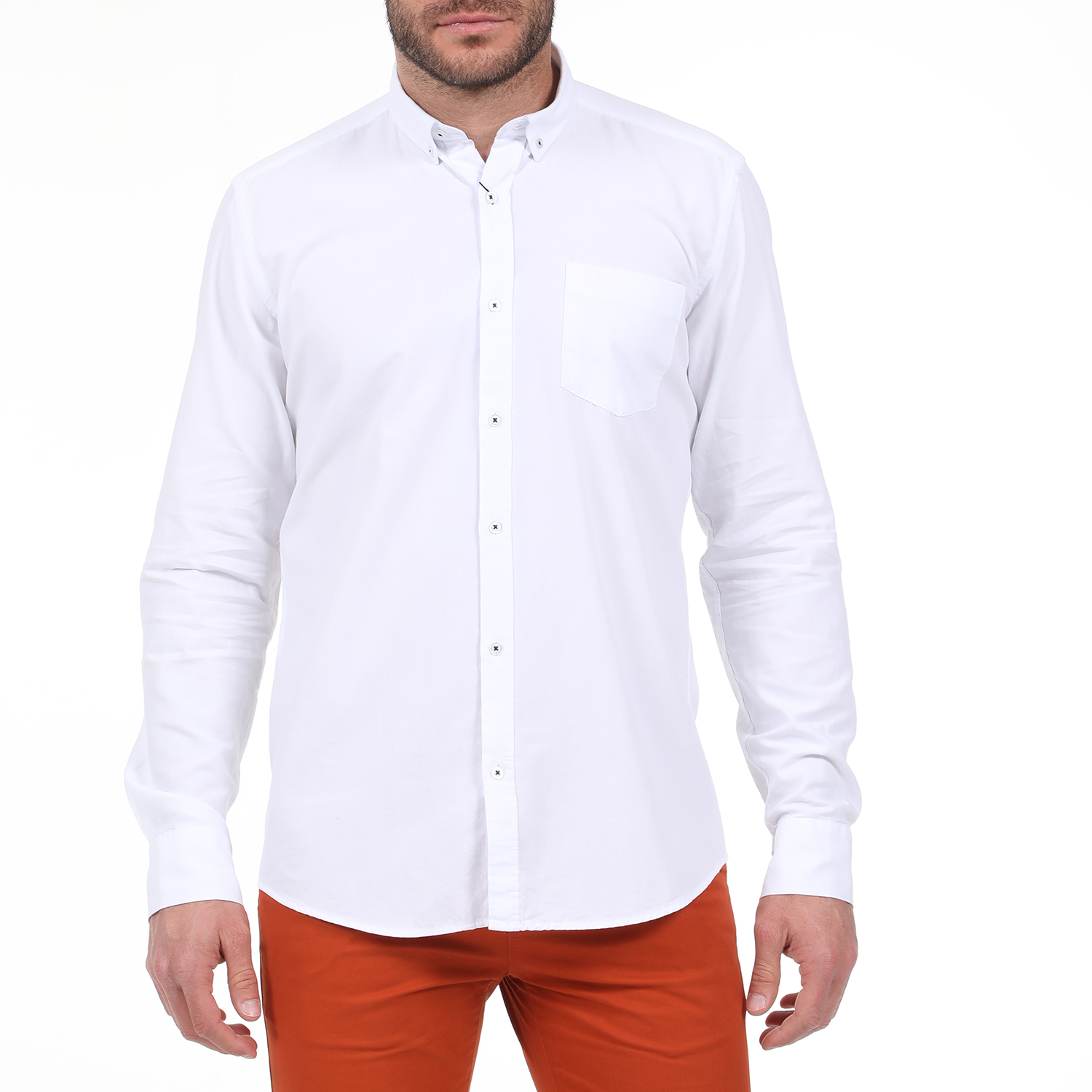 Ανδρικά/Ρούχα/Πουκάμισα/Μακρυμάνικα DORS - Ανδρικό πουκάμισο DORS λευκό