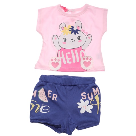 SAM 0-13-Παιδικό σετ μπλούζα και σορτς SAM 0-13 ροζ μπλε