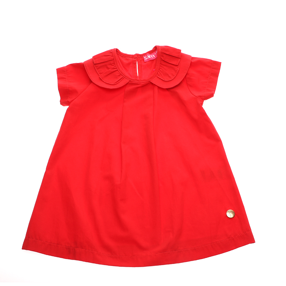 Παιδικά/Girls/Ρούχα/Φορέματα Κοντομάνικα-Αμάνικα SAM 0-13 - Παιδικό φόρεμα SAM 0-13 κόκκινο