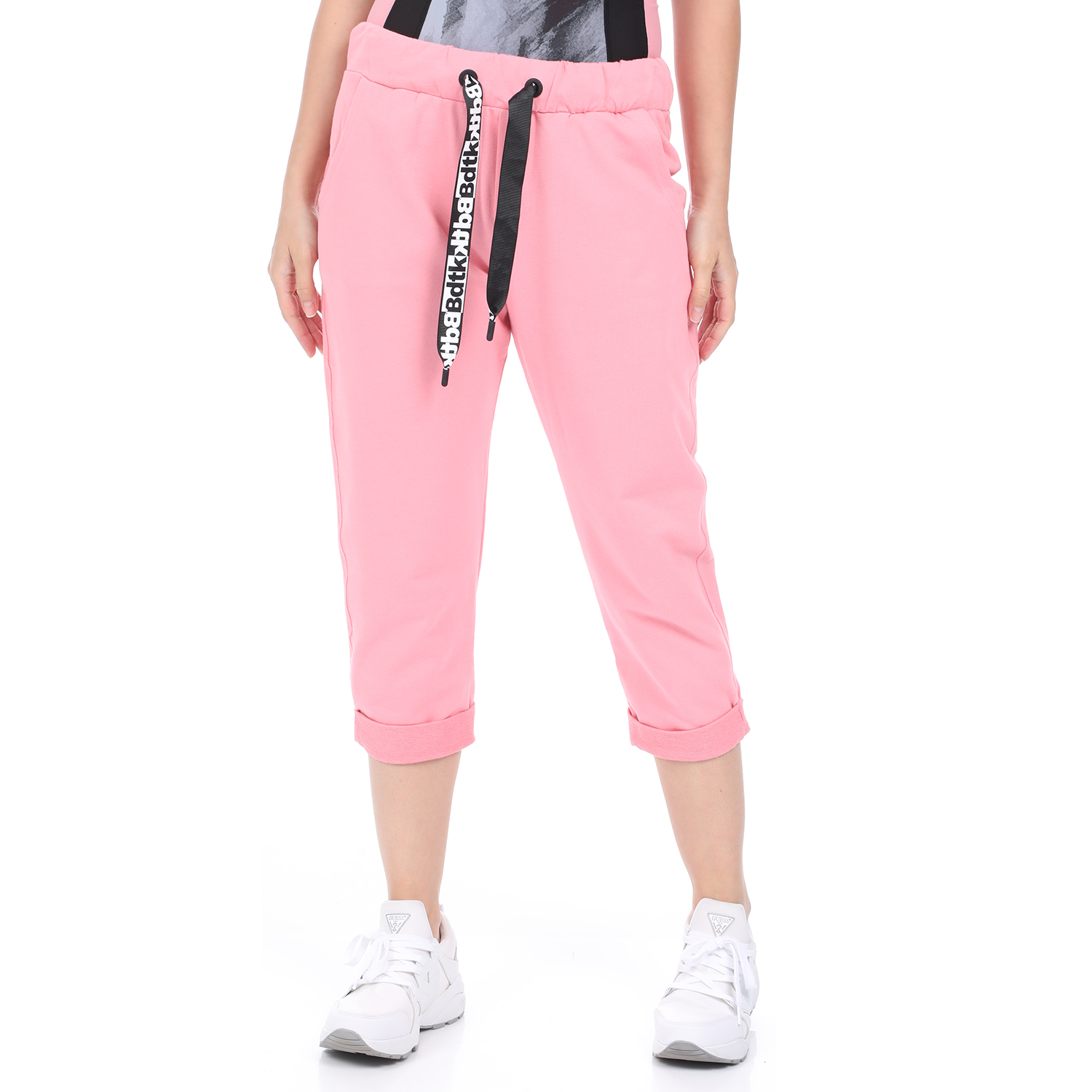 Γυναικεία/Ρούχα/Παντελόνια/Φόρμες BODYTALK - Γυναικείο παντελόνι φόρμας κάπρι BODYTALK REGULAR ροζ
