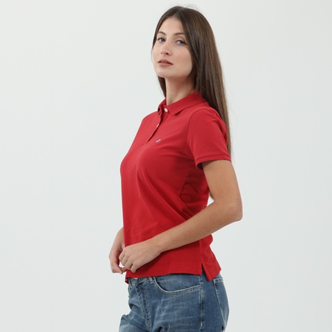 BEVERLY HILLS POLO CLUB-Γυναικεία μπλούζα polo BEVERLY HILLS POLO CLUB κόκκινη