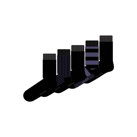 BJORN BORG-Unisex κάλτσες σετ των 5 BJORN BORG μαύρες μπλε