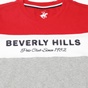 BEVERLY HILLS POLO CLUB-Παιδικό t-shirt BEVERLY HILLS POLO CLUB BHP.1S1.042.106 γκρι κόκκινο