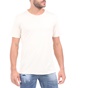 DIRTY LAUNDRY-Ανδρικό t-shirt DIRTY LAUNDRY MODAL RAW CUT εκρού
