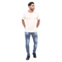 DIRTY LAUNDRY-Ανδρικό t-shirt DIRTY LAUNDRY MODAL RAW CUT εκρού