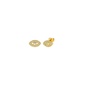 VOGUE-Γυναικεία ασημένια καρφωτά σκουλαρίκια ματάκια VOGUE χρυσά